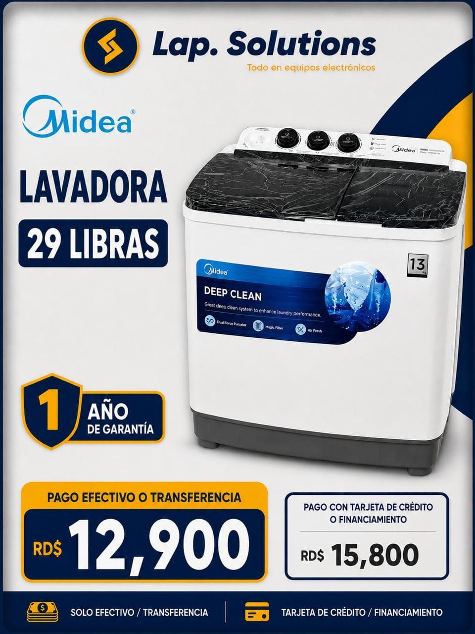 Midea Lavadora 29 Libras